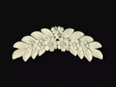 Central decor ornament for furniture 3D model 1095