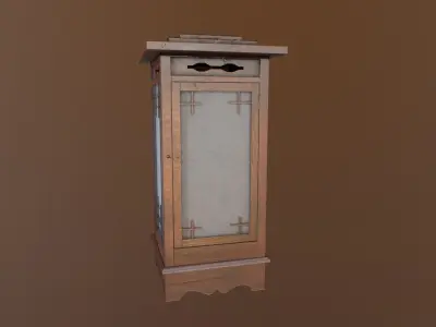 Japanese Lamp Low-poly 3D model