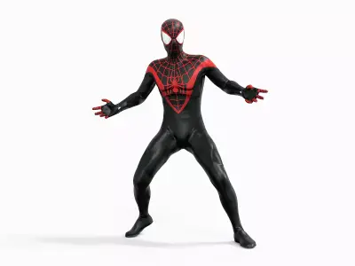 Ultimate Spider-Man Black Low-poly 3D model