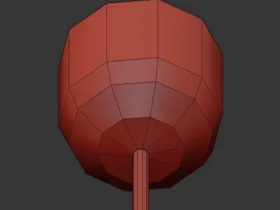 Rousseau modern pendant light in brass 3D model