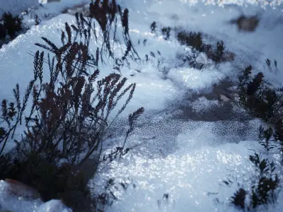 Snow Material and Props  80 Assets Low-poly 3D model