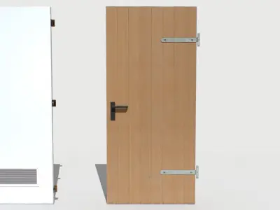 Basement Doors Pack 1 Low-poly 3D model