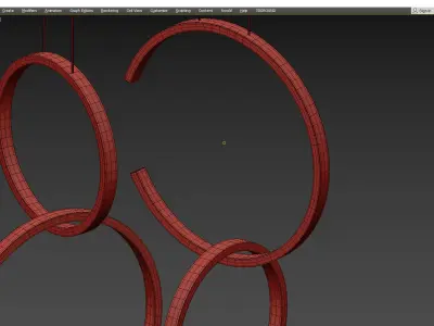 CPRN Homood 6 RING CHANDELIER Low-poly 3D model