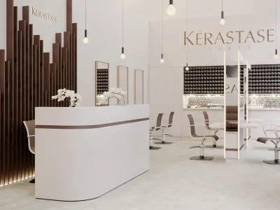 Corona - C4D Scene files - Salon Scene interior 3D model 3D model