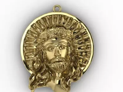 Jesus god pendent -01 3D print model