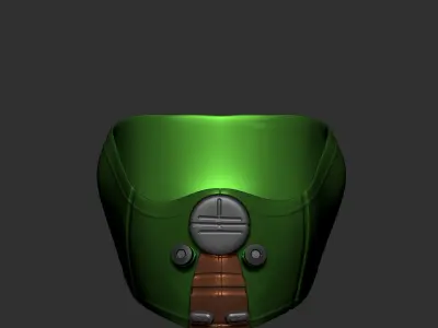gas mask millitary high poly sculpt 3d printable ver 3 3D model