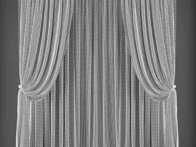 Curtain curtains Low-poly 3D model buy