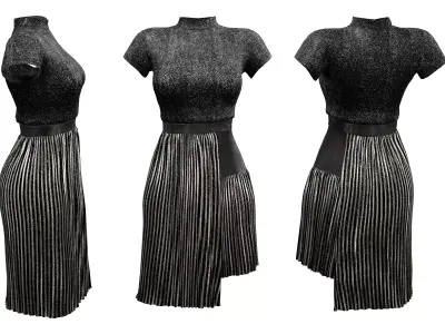 Olivia Dress Low-poly 3D model