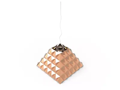 Lighting pendant light with diamond shape hanging from it 3D print model