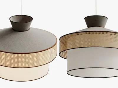 Pendant light wagasa 3D model