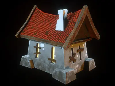 Witchs house Low-poly 3D model