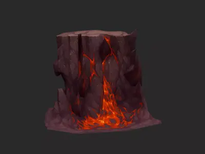 Lava Rocks Volcanic Rocks Set 03 Low-poly 3D model