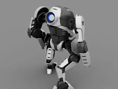 Robo Cop  rigged character 3D model