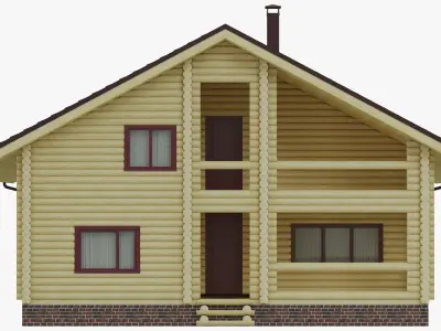 wooden house 3D model