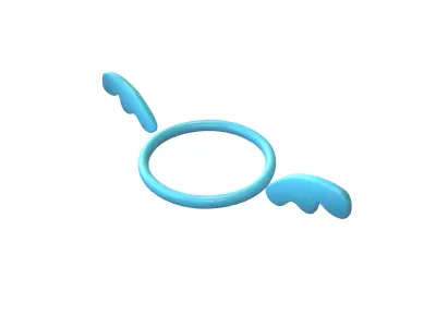 Angel Halo v2 008 Low-poly 3D model