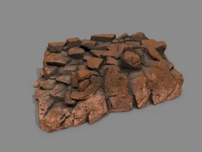 Old Stairs Low-poly 3D model get
