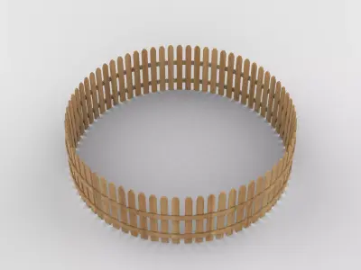 flexible picket fence 2  3D model