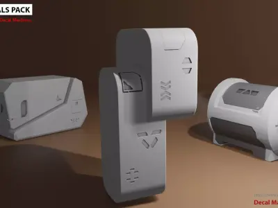 25 Sci-Fi Decals Pack Vol 001 Texture