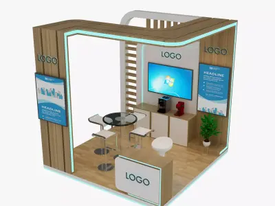 Exhibition booth 3D model