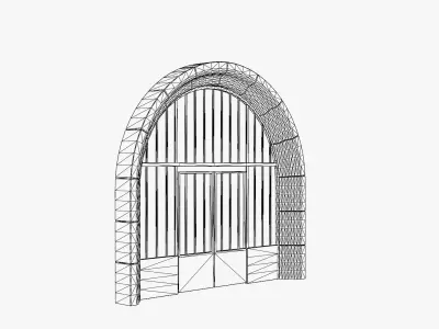 Roman Arch Gate Low-poly 3D model