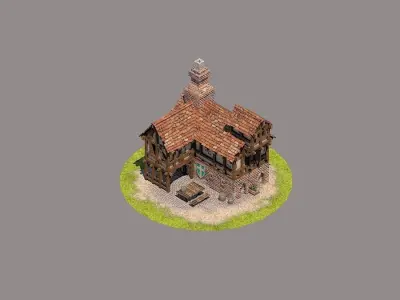 Teuton buildings 3D model