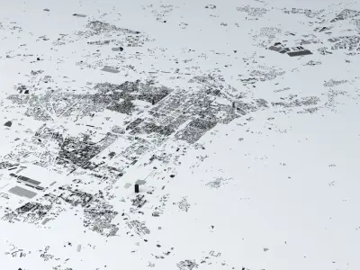 Turin Streets and Buildings 3D model