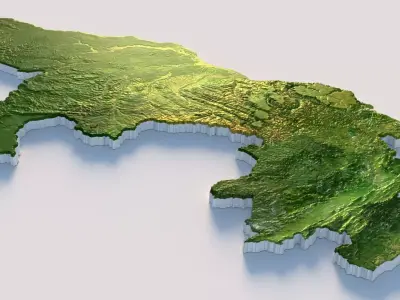 Republic of the Congo Terrain Country 3D model