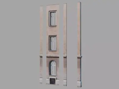 Modular classical facade 2 Low-poly 3D model