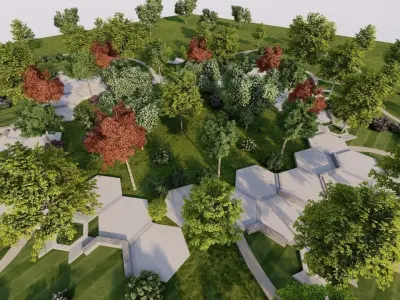 public park-Private Park Landscape 3D model