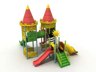  3D Metal Concept Playground 054 3D model