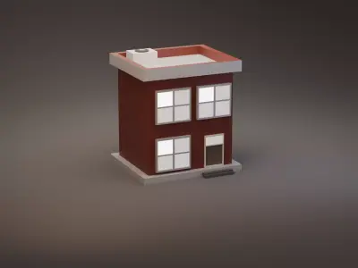 House Game Assets Low-poly 3D model