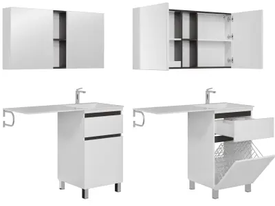 Furniture set Dolomite Ergonomics 50 and Pencil case 3D model