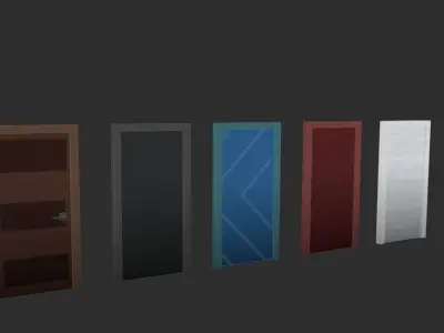 Doors Low-poly 3D model