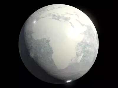 Frozen Earth Planet - 8k PBR Low-poly 3D model