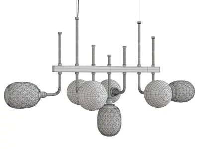 METERA LINEAR CHANDELIER Low-poly 3D model