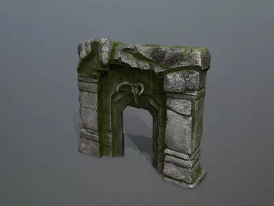 old gate Low-poly 3D model purchase