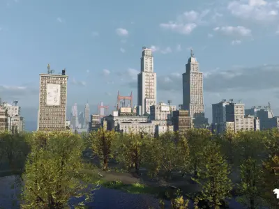 1950s NYC Environment Megapack Low-poly 3D model