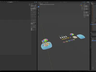 Beach Props Pack JFG V2 Low-poly 3D model
