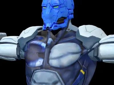 Cyborg Rig - Face include 3D model