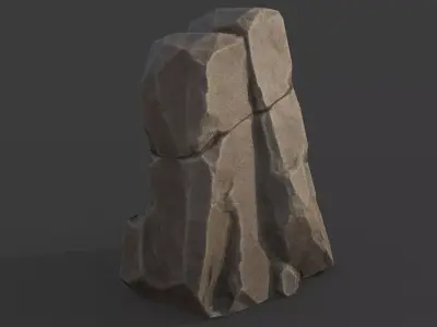 Cliff Rock Game Ready Prop Low-poly 3D model