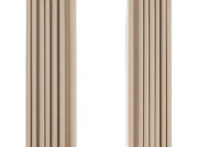 Curtain HE-No 10 Grommet Curtain 01 3D model