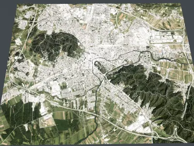 Cityscape Ljubljana Slovenia 3D model