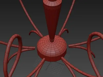 Italian Mid Century Modern Chandelier Attributed to Arredoluce 3D model