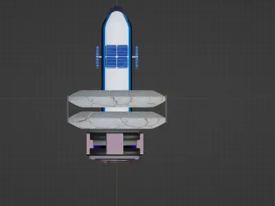 The concept of the spaceship of the future 3D model