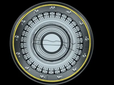 Sci-Fi Platform Cyberpunk Laboratory  Low-poly 3D model