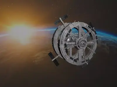 Space Station Low-poly 3D model
