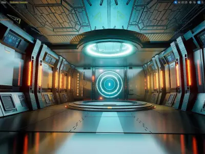 UE5 Virtual Sci-Fi Set  Low-poly 3D model