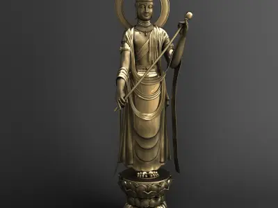 Bodhisattva Buddha Statue 3D model
