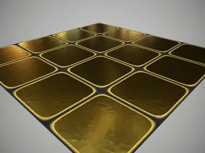 Golden tiled pbr material Texture