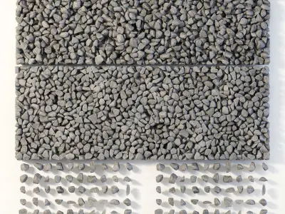 Rock splinter decor Big kit n1 3D model